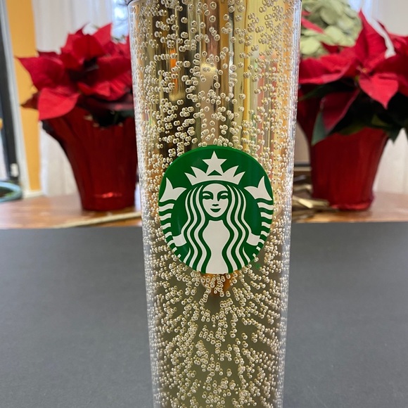 Starbucks Holiday Gold Bubbles Tumbler 16oz NWT - Picture 2 of 6